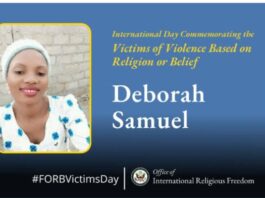 US honours Debora Samuel